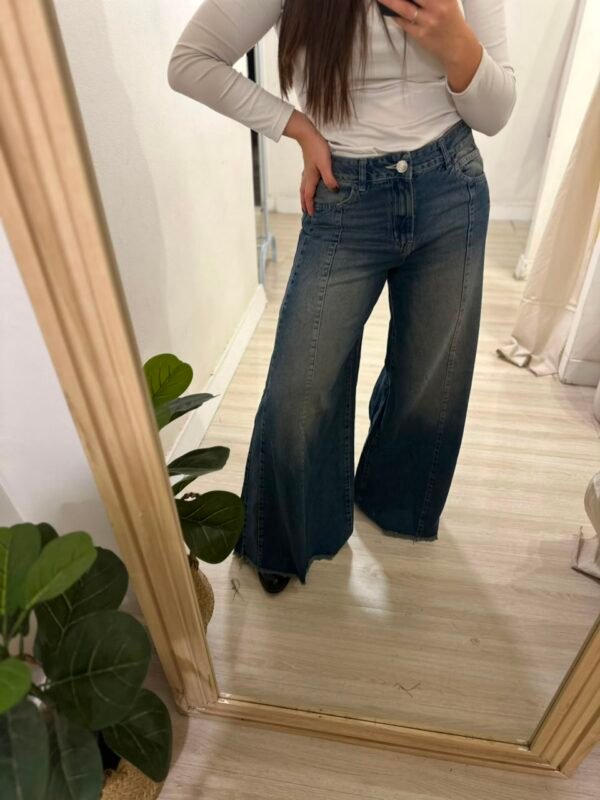 jeans mega wide malva