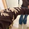 Sweater manga bordada Flor