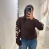 Sweater manga bordada Flor