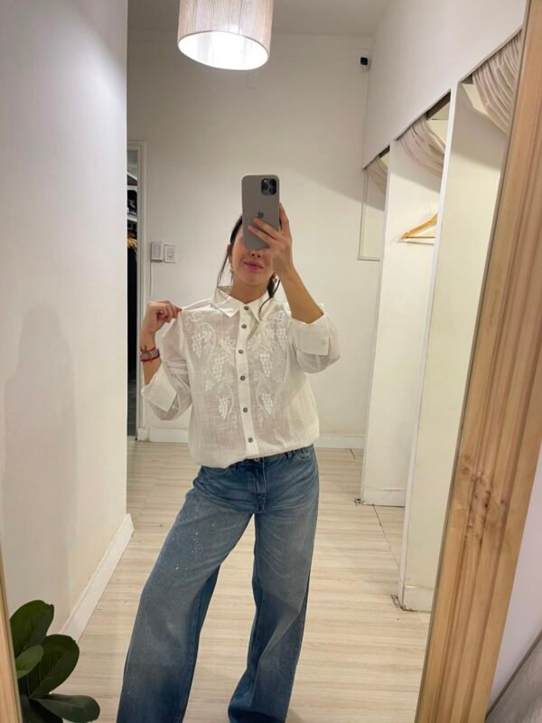 Camisa Bordada Lino