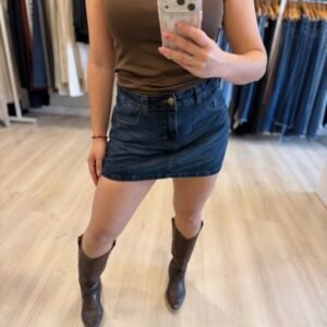 Short pollera denim