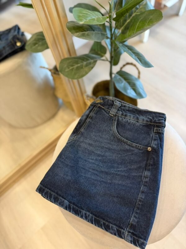 Short pollera denim
