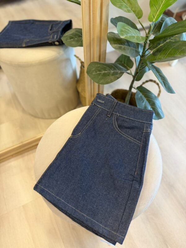 Pollera jeans lona fina