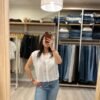 Camisa sin mangas bordada