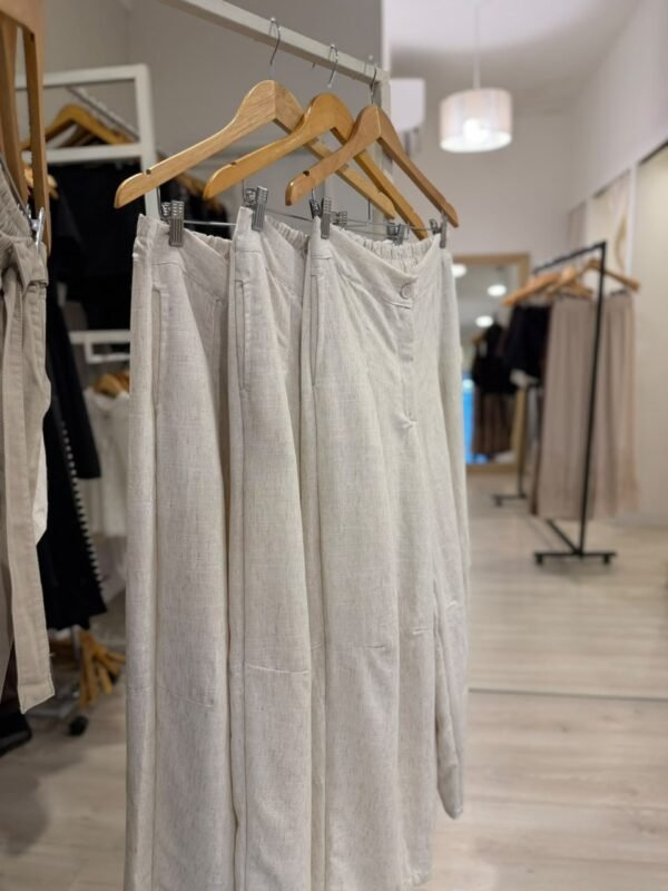 Pantalon Barrel Lino